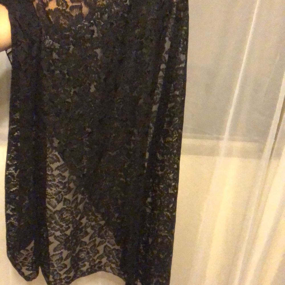 Black lace shawl